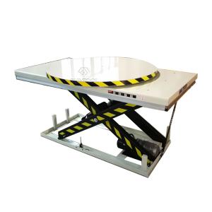 China 6000 Lb 2200 Lbs Stationary Electric Lift Scissor Lift Table 120v With Rotary Plate factory