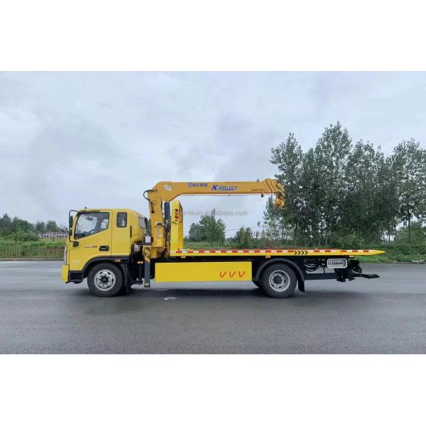 China Factory Customized Foton Road Rescue Recovery Truck Flatbed Body Tow Wrecker Truck With Mounted Crane Tow Wrecker Truck
