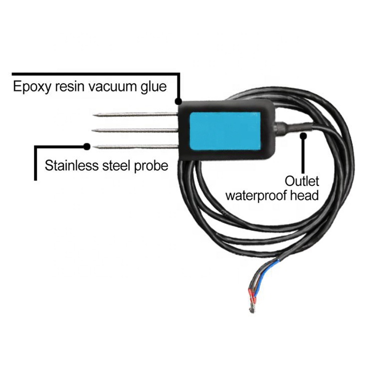 RS485 Modbus Output Soil Moisture and Temperature Sensor with Fast Response Time