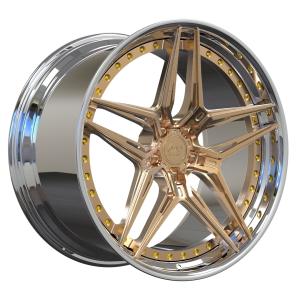 China Heavy Duty Light 2-PC Forged Aluminum Alloy Rims 20 21 Inch For Sport Cars factory