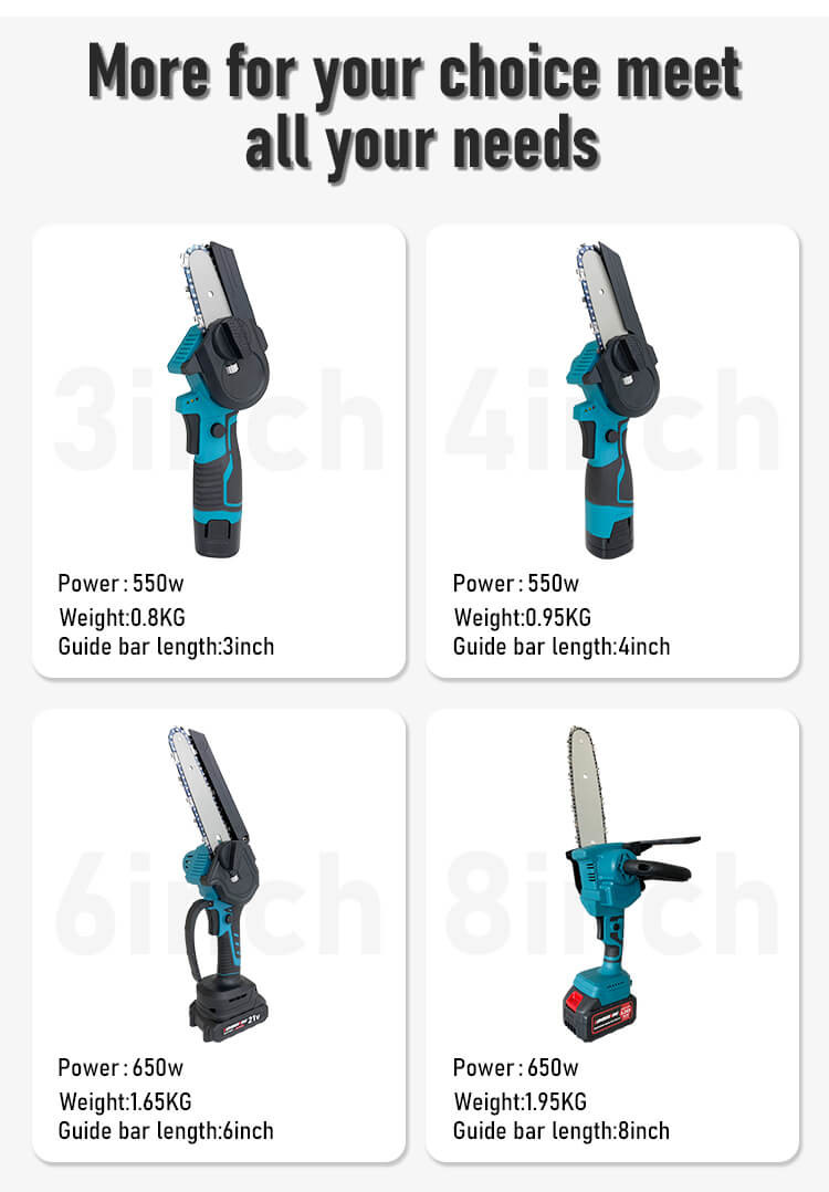 6-Inch Mini Chainsaw Cordless Power With Auto Oiler Security Lock Handheld Small Wood Chainsaw OEM