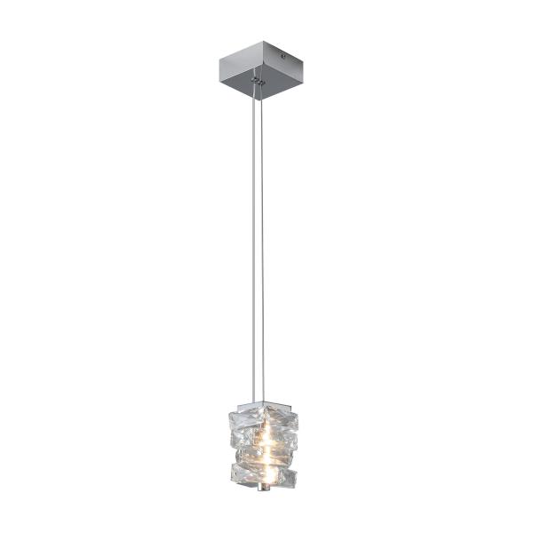 Nordic Luxury Crystal Chandelier Rectangular K9 Crystal Stainless Steel Body for