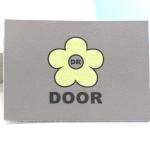 OEM Gray Leather Patch For Jeans Printing Flower Pattern 7cm×5cm