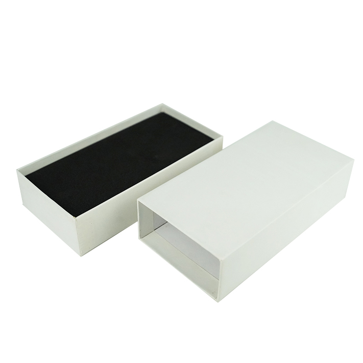 Custom White Logo Rigid Drawer Box Gift Box For Electric Accessory Gifts Paper Box