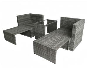 China 3 2 Seater Rattan Conservatory Sofa Set Comfortable Cushions Outdoor Garden factory