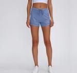 Womens Fitness Running Shorts High Waist Sports Workout Shorts With Pockets