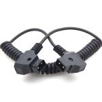 D Tap Coil Power Cable 1 Meter Length 2 Pin Male To Male For Camera