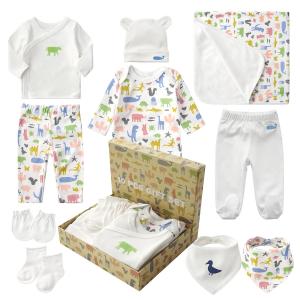 China Babies gift box cotton clothing sets 10pcs new born baby clothes gift set factory