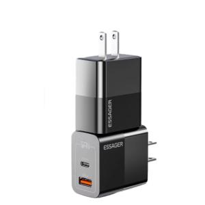 China High Power GaN Chargers USB A Type C Double Port Quick Charging PD Wall Charger 33W factory