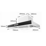 1000 Cfm Copper T Shape Chimney Hood Range For Household
