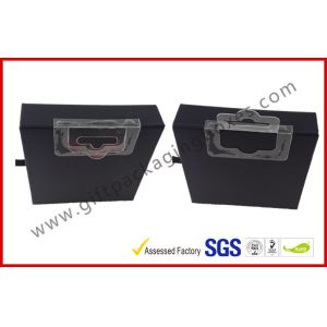 China Foldable Hanger Electronics Packaging , Customized Matt Black Drawer Box factory