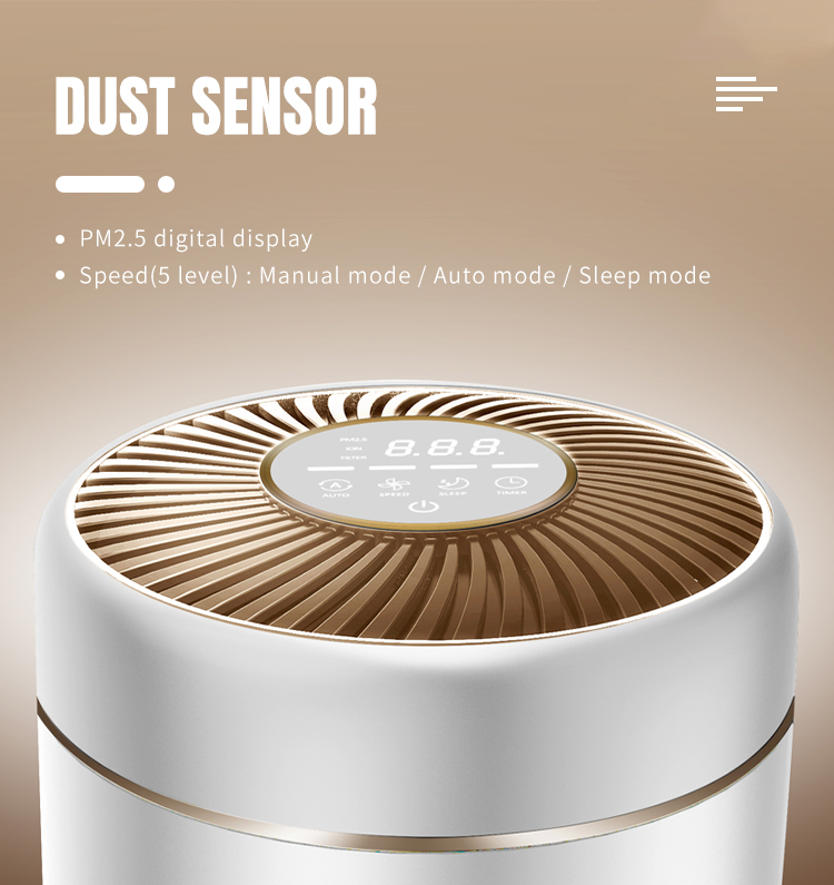 Desktop Mini Anion Air Purifier With Hepa Filter KC Certificate