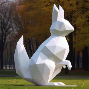 China New Design Rabbit Fiberglass Painted Animal Decorative Art Sculpture factory