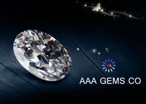 China ODM / OEM White Oval Moissanite 3 Carat Forever Brilliant Oissanite factory