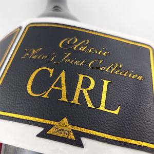 China Custom PU Leather Label Embossed Gold Printing Waterproof Custom Leather Tags factory