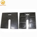 Durable Black Rubber Pole Base For Traffic Safety Product , 45.72*45.72*5.1cm