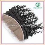 Brazilian virgin hair lace frontal 13''x4'' ,natural color deep wave 10''-24''L