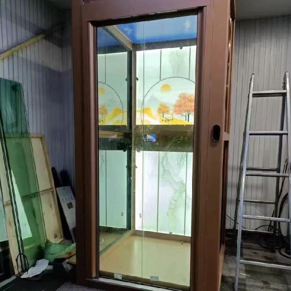 304# Stainless Steel Frames Of Cabin Compact Hydraulic Home Lift With Automatic