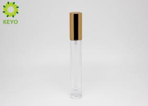China 10ml Empty Glass Perfume Bottles With Golden Aluminum Atomiser Sprayer factory