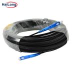 Flat FTTH 1 Core G657A LSZH Butterfly Cable , Drop Fiber Optic Cable