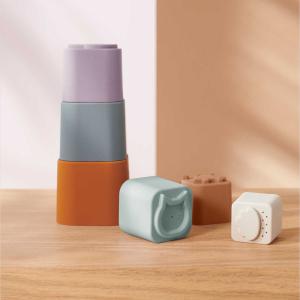 China Bpa Free Children Educational Toy Kids Learning Activity Silicone Stacking Toys factory