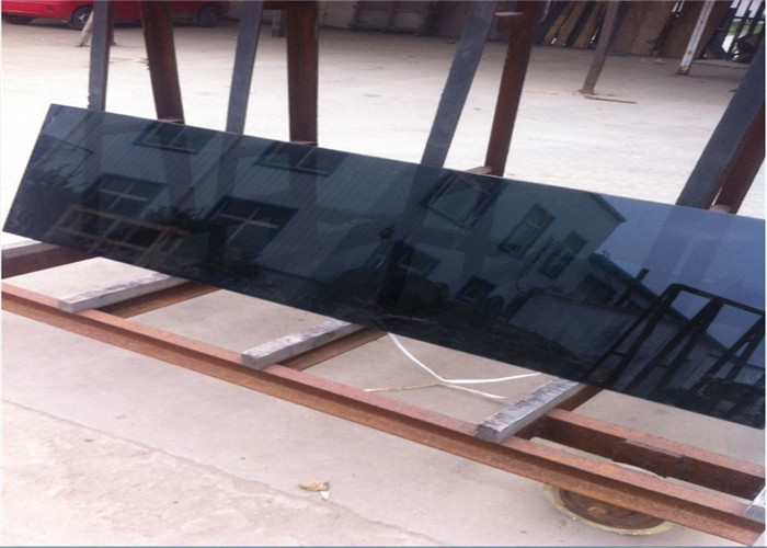 Coated Reflective Float Glass Flat Shape Black Reflective Glass For Furniture / Wall/Doors