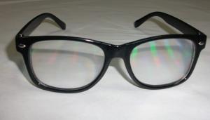 China holospex holiday 3d fireworks glasses light diffraction plastic frame factory