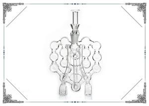 China Swiss Bong Hand Blown Clear Glass Smoking Water Pipe 14mm Joint Borosilicate Glass factory
