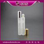 SRS luxury empty 10ml frost glass roller ball bottle for perfume