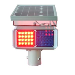 China Red And Blue 5mm LED IP55 Solar Powered LED burst light for road safety factory
