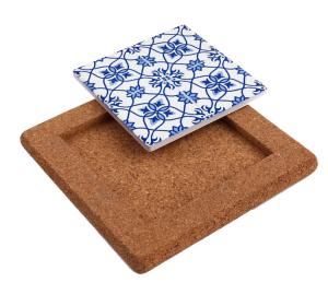 China Factory Wholesale Price 25*25cm Cork Base for Ceramic Tile, Coaster and Trivet factory