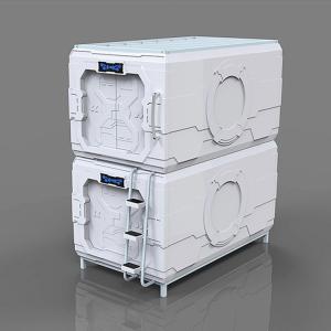 China Hostel Vertical Soundproof Capsule Bed Science Fiction Stainless Steel Hand factory