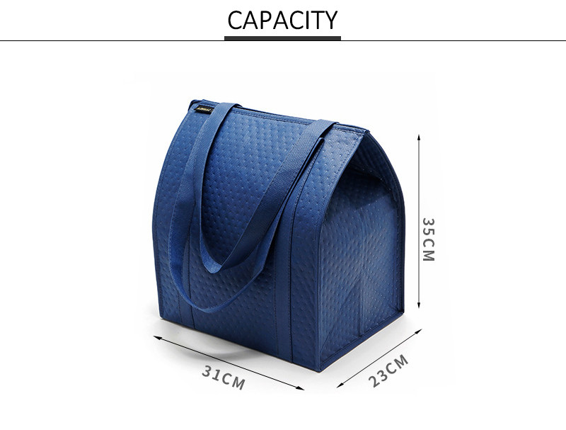 Reusable Oxford H35Cm Thermal Carry Cooler Bag For Lunch