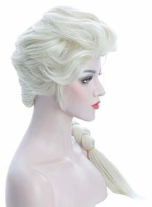 China Women'S Long Beige Braided Cosplay Party Wigs Halloween Cosplay Wig For Adult factory