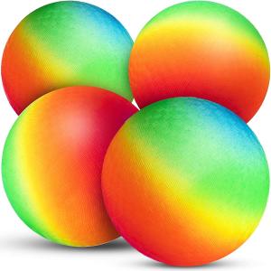 China 6&quot; Ultralight Bouncy Inflatable Playground Ball Rainbow Non Toxic factory