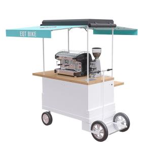 China Stationable Bicycle Coffee Cart , Coffee Bike Trailer 300KG Load Capacity factory