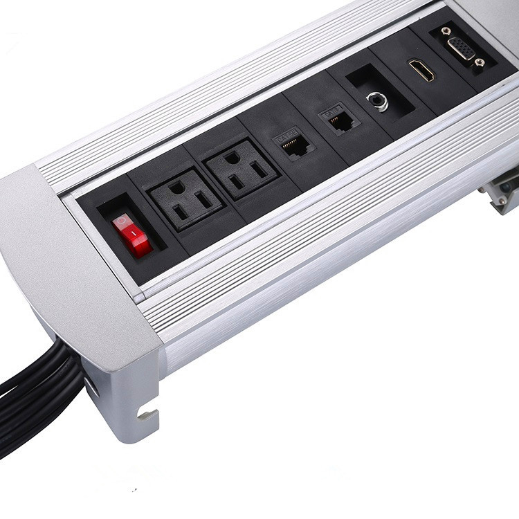 China American Standard Conference Table Manual Socket / Pop Up Electrical Outlet factory