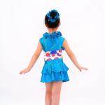 2 In 1 Jazz Tap Costumes Cercle Confetti Bodice Ruflle Halter Neck Leotard