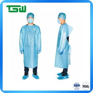China Universal Size 40g Non Woven Disposable Apron ISO13485 With Thumb Loop factory