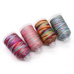 250g Multicolor Rainbow Thread 100% Polyester For Weaving Crafts Domestic Sewing