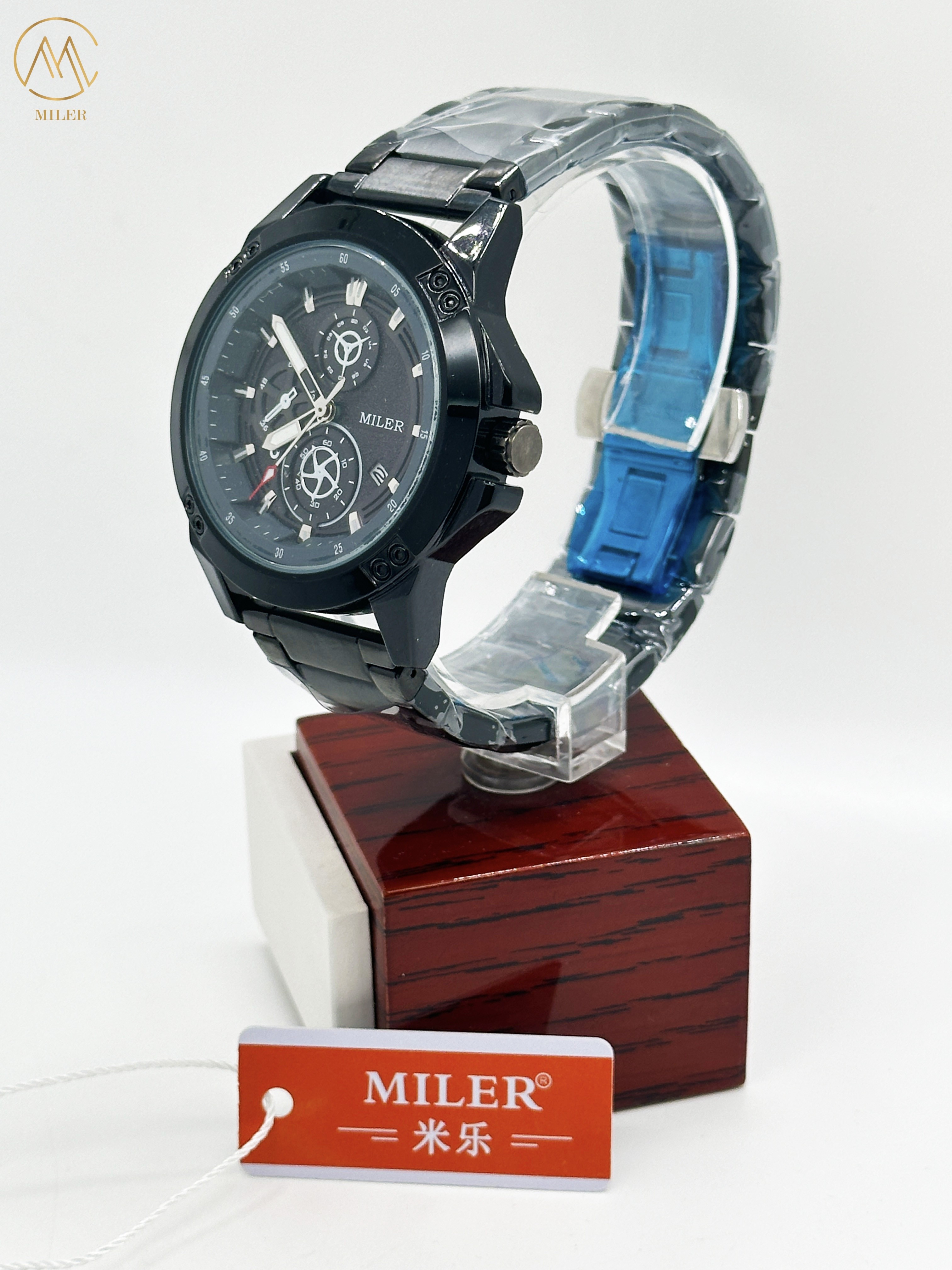 MILER Fashion Business Mens Watches Luxury Quartz Watch 3ATM Waterproof With Date Wristwatch Reloj