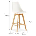 Coffee Shop Bar Furniture High Chair Solid Wood Bar Stool with Leather Function