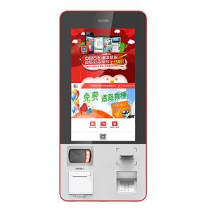 China 24inch Self Service Ordering Kiosk Pos System Cashier Cash Acceptor Machine For Fast Food Restaurants factory