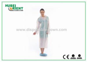 China White Disposable Use Waterproof PE Visitor Coat 125x150cm for factoy/workshop/garden factory