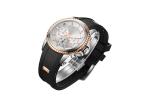 SS Sports Chronograph Watches , High Precision Quartz Watch Silicone Strap