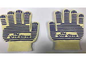 China Kelvar Fiber Coating Heat Resistant BBQ Gloves Polyester Inner Materials factory