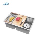 quality control procedure double bowl 32.75x19x10 18 gauge stainless steel