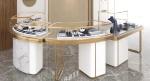 Luxurious Curved Marble Jewelry Cabinet With Electronic Locks For Jewellery