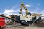 PLC 810mm Feeding 250t/H Tracked Impact Crusher