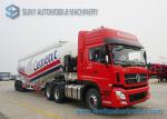 Professional 12 Wheels Dry Bulk Tanker Trailer Tri - Axle V Shape